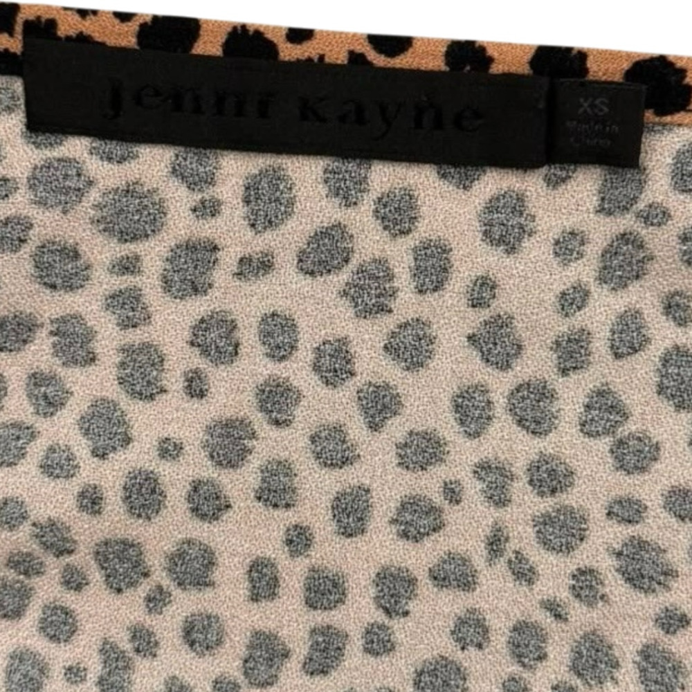 Jenni Kayne Leopard Print Neutral Animal Cheetah Viscose Maxi Slip Dress XS - Picture 6 of 10